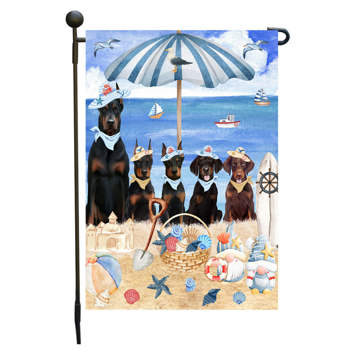 Doberman Pinscher Dogs Garden Flag, Double-Sided Outdoor Yard Garden Decoration, Explore a Variety of Designs, Custom, Weather Resistant, Personalized, Flags for Dog and Pet Lovers