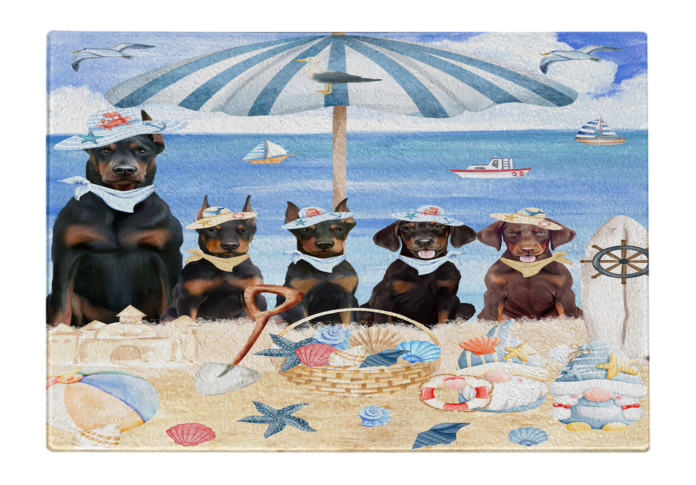 Doberman Pinscher Tempered Glass Cutting Board: Explore a Variety of Custom Designs, Personalized, Scratch and Stain Resistant Boards for Kitchen, Gift for Dog and Pet Lovers