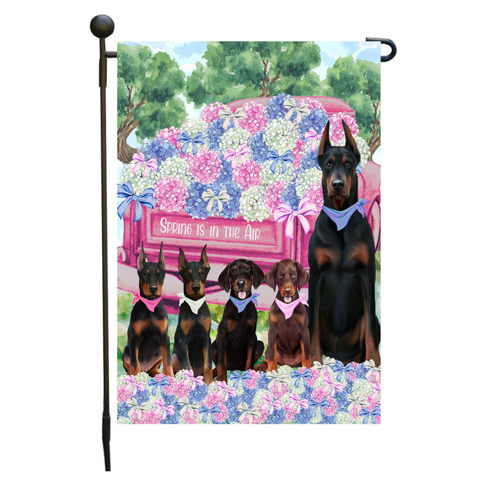 Doberman Pinscher Dogs Garden Flag: Explore a Variety of Personalized Designs, Double-Sided, Weather Resistant, Custom, Outdoor Garden Yard Decor for Dog and Pet Lovers