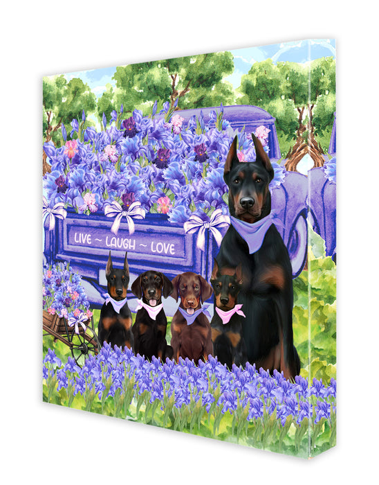 Doberman Pinscher Canvas: Explore a Variety of Personalized Designs, Custom, Digital Art Wall Painting, Ready to Hang Room Decor, Gift for Dog and Pet Lovers