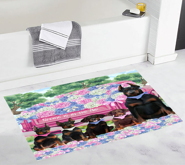 Doberman Pinscher Bath Mat: Explore a Variety of Designs, Custom, Personalized, Anti-Slip Bathroom Rug Mats, Gift for Dog and Pet Lovers