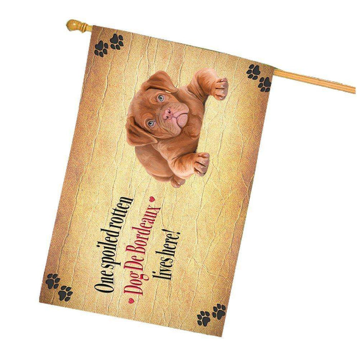Dog De Bordeaux Spoiled Rotten Dog House Flag