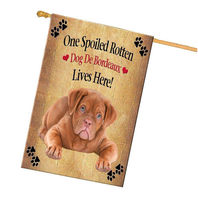 Dog De Bordeaux Spoiled Rotten Dog House Flag