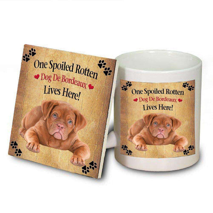 Dog De Bordeaux Spoiled Rotten Dog Mug and Coaster Set