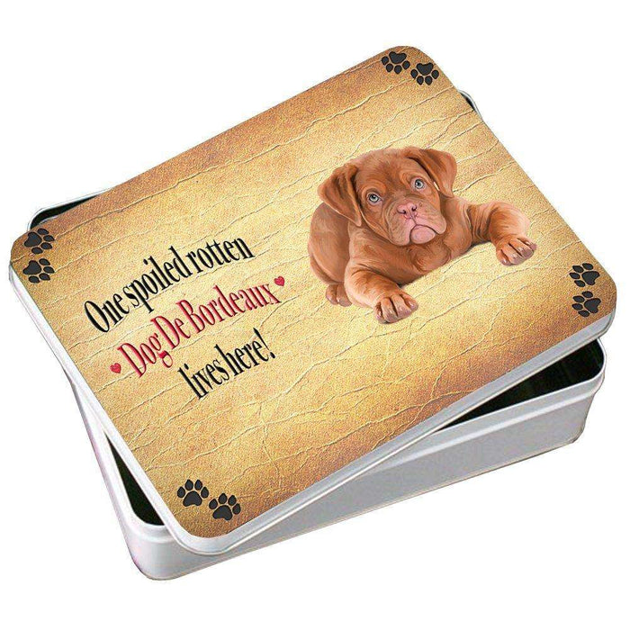 Dog De Bordeaux Spoiled Rotten Dog Photo Storage Tin