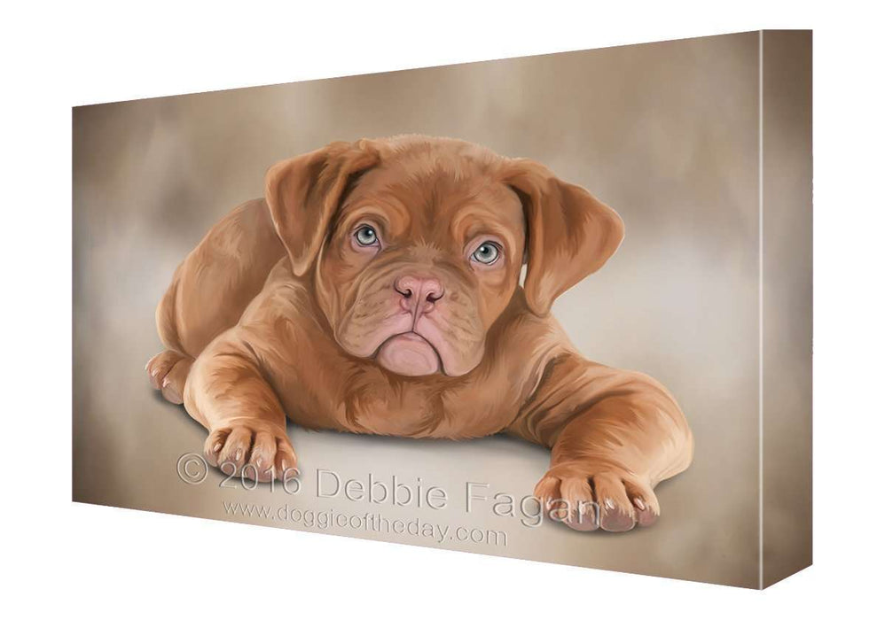 Dogue De Bordeaux Dog Art Portrait Print Canvas