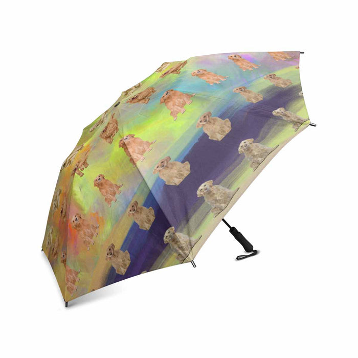 Golden Retriever Dog  Semi-Automatic Foldable Umbrella