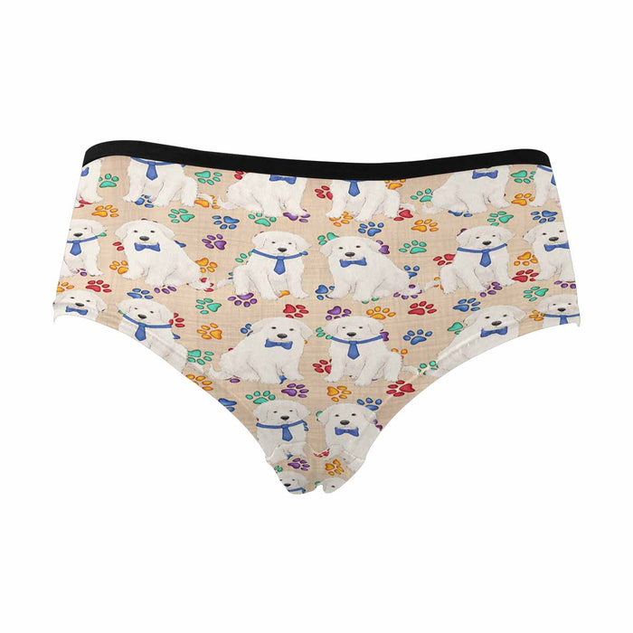 Great Pyrenees Dogs Blue  Women&#039;s High Waist Briefs (Model L26)