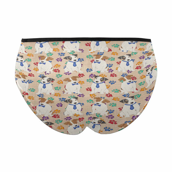 Jack Russell Terrier Dogs Blue  Women&#039;s High Waist Briefs (Model L26)