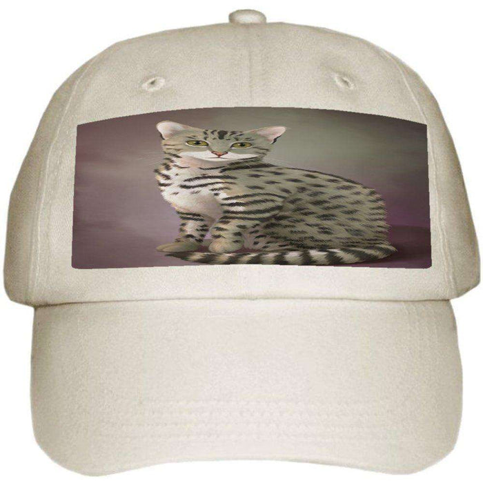 Egyptian Mau Cat Ball Hat Cap Off White
