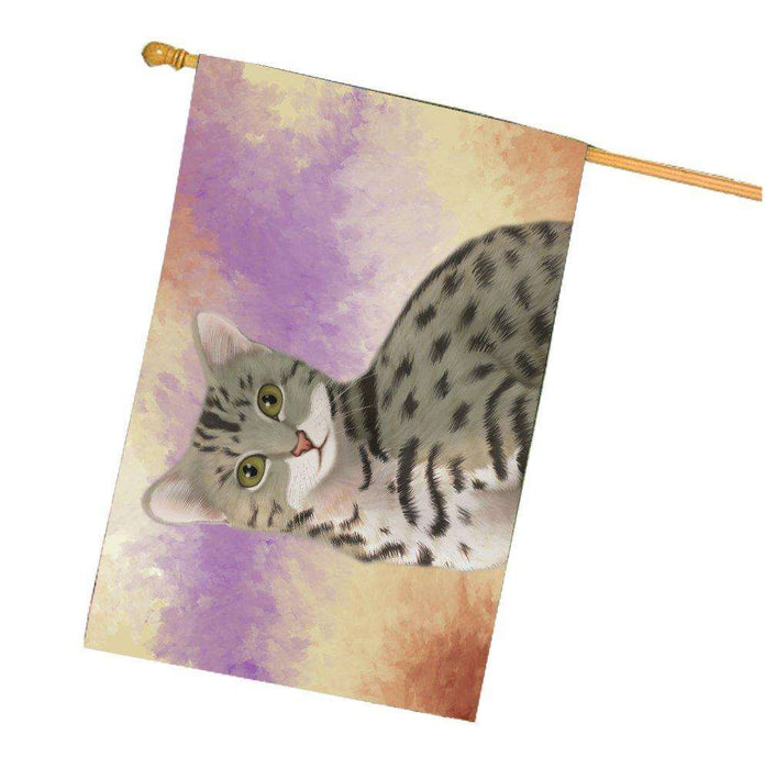 Egyptian Mau Cat House Flag