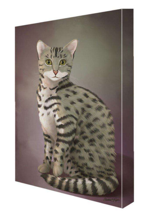 Egyptian Mau Cat Painting Printed on Canvas Wall Art Signed