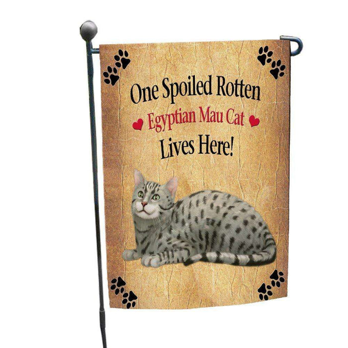 Egyptian Mau Spoiled Rotten Cat Garden Flag