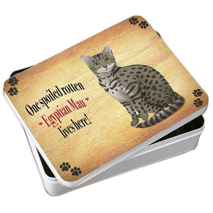 Egyptian Mau Spoiled Rotten Cat Photo Storage Tin