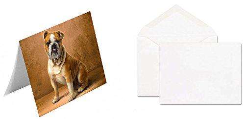 English Bulldog Dog Handmade Artwork Assorted Pets Greeting Cards and Note Cards with Envelopes for All Occasions and Holiday Seasons