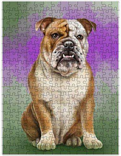 English Bulldog Dog Puzzle with Photo Tin D094