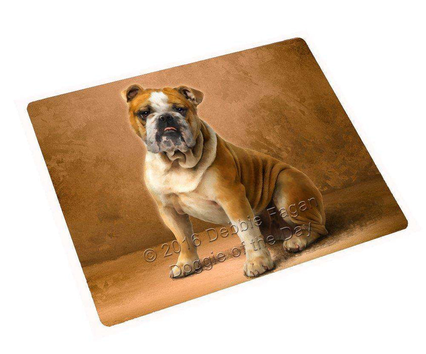 English Bulldog Dog Tempered Cutting Board