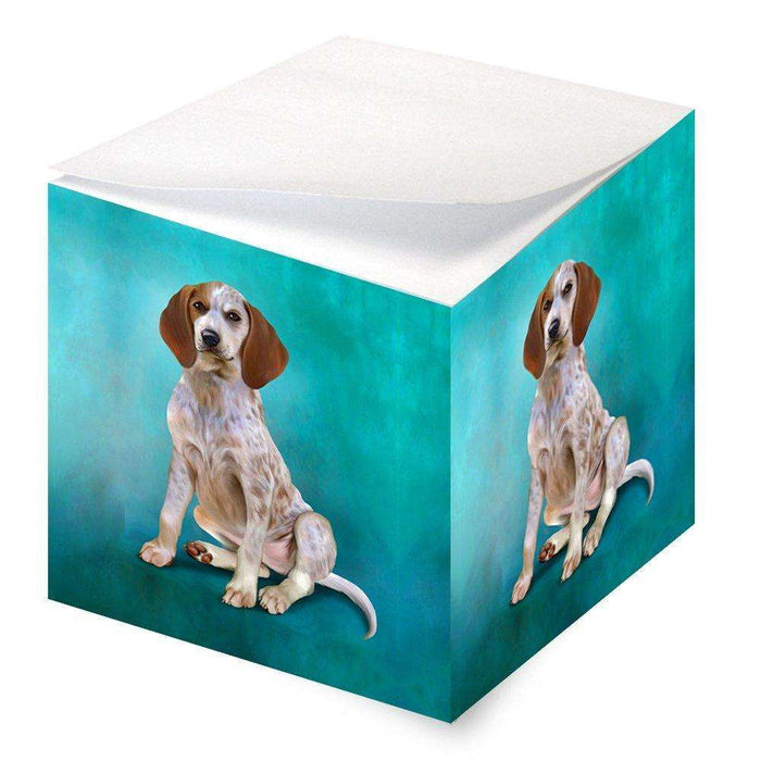English Coonhound Dog Note Cube
