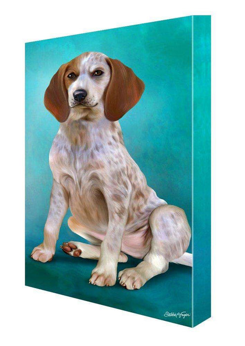 English Coonhound Dog Painting Printed on Canvas Wall Art Signed