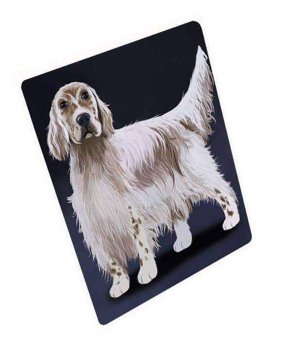 English Setter Dog Art Portrait Print Woven Throw Sherpa Plush Fleece Blanket