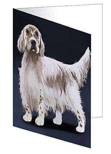 English Setter Dog Handmade Artwork Assorted Pets Greeting Cards and Note Cards with Envelopes for All Occasions and Holiday Seasons
