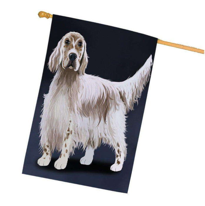 English Setter Dog House Flag