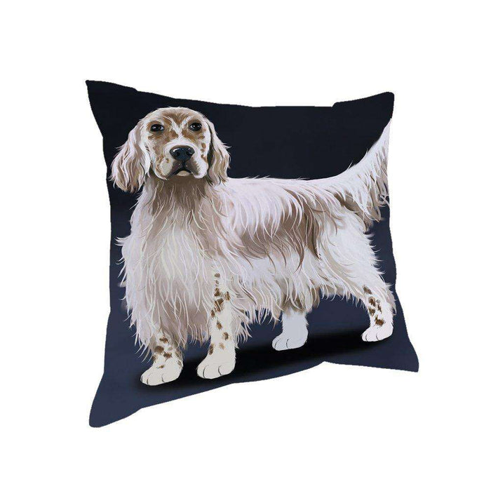 English Setter Dog Throw Pillow