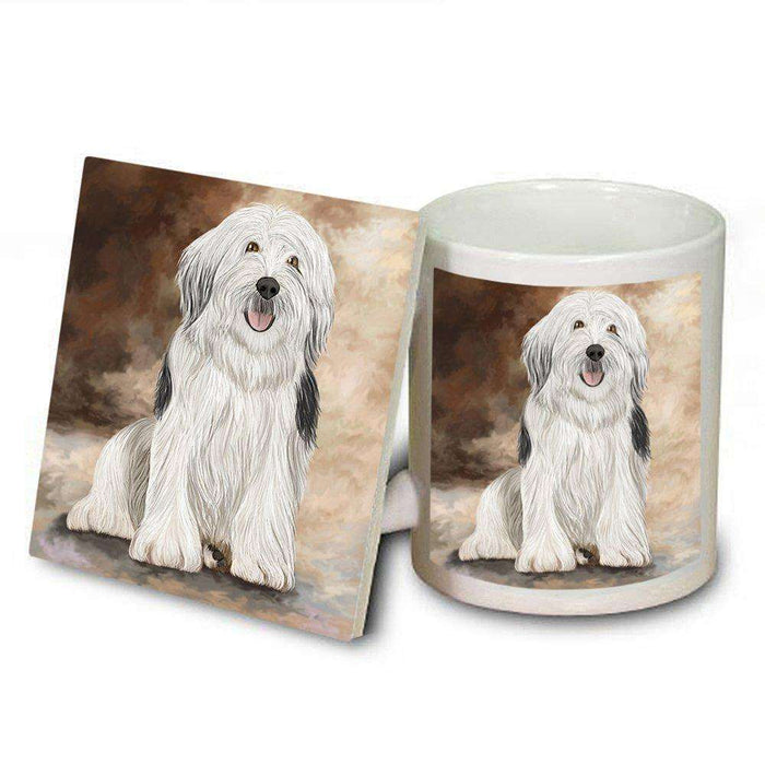 English Sheep Dog Mug and Coaster Set