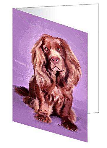 English Springer Spaniel Dog Handmade Artwork Assorted Pets Greeting Cards and Note Cards with Envelopes for All Occasions and Holiday Seasons D366