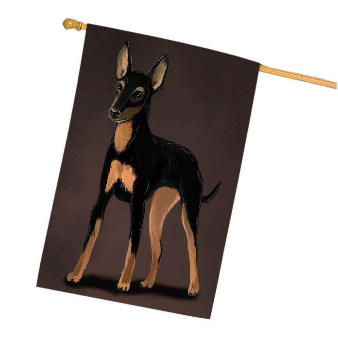 English Toy Terrier Dog House Flag