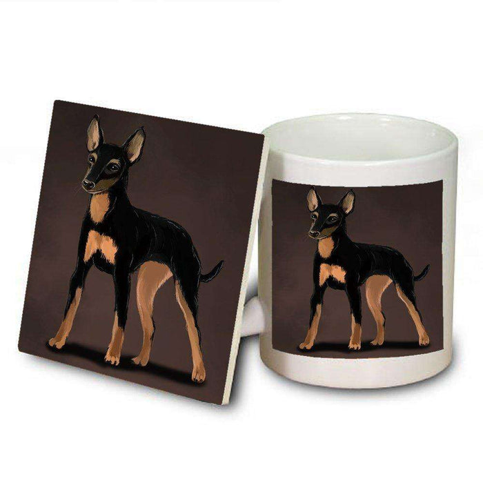 English Toy Terrier Dog Mug and Coaster Set