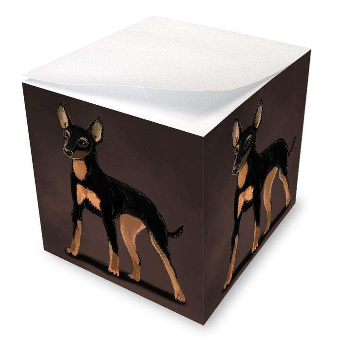 English Toy Terrier Dog Note Cube