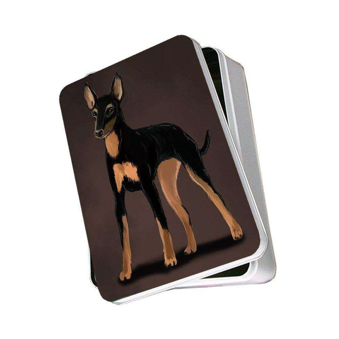 English Toy Terrier Dog Photo Storage Tin