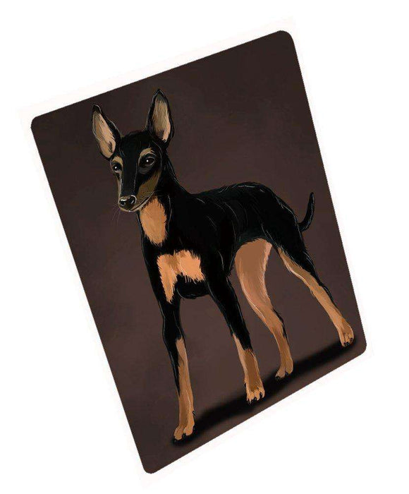 English Toy Terrier Dog Tempered Cutting Board
