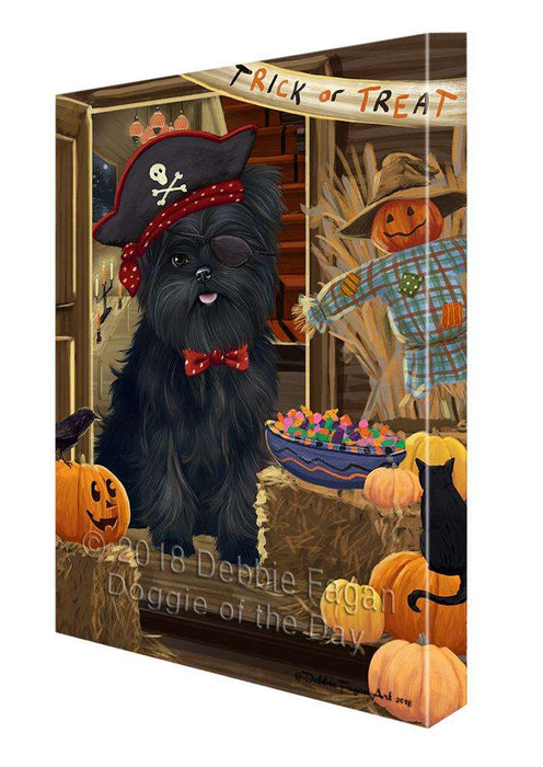 Enter at Own Risk Trick or Treat Halloween Affenpinscher Dog Canvas Print Wall Art Décor CVS94094