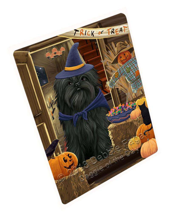 Enter at Own Risk Trick or Treat Halloween Affenpinscher Dog Cutting Board C63186