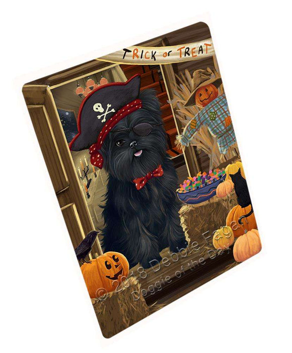 Enter at Own Risk Trick or Treat Halloween Affenpinscher Dog Cutting Board C63192
