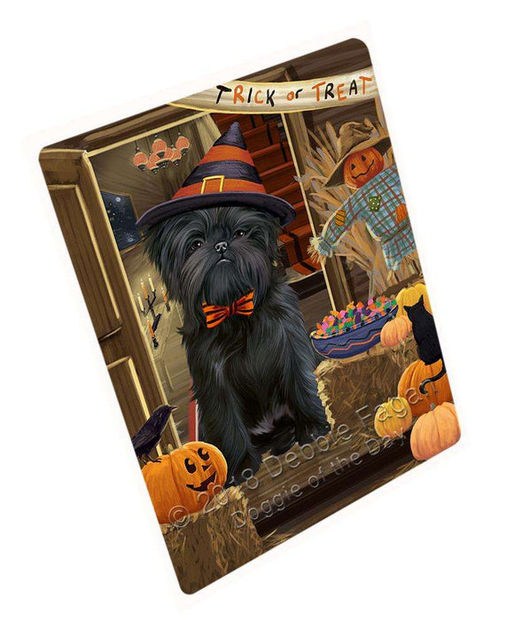 Enter at Own Risk Trick or Treat Halloween Affenpinscher Dog Cutting Board C63198