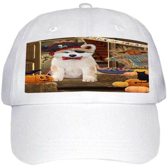 Enter at Own Risk Trick or Treat Halloween Akita Dog Ball Hat Cap HAT62526