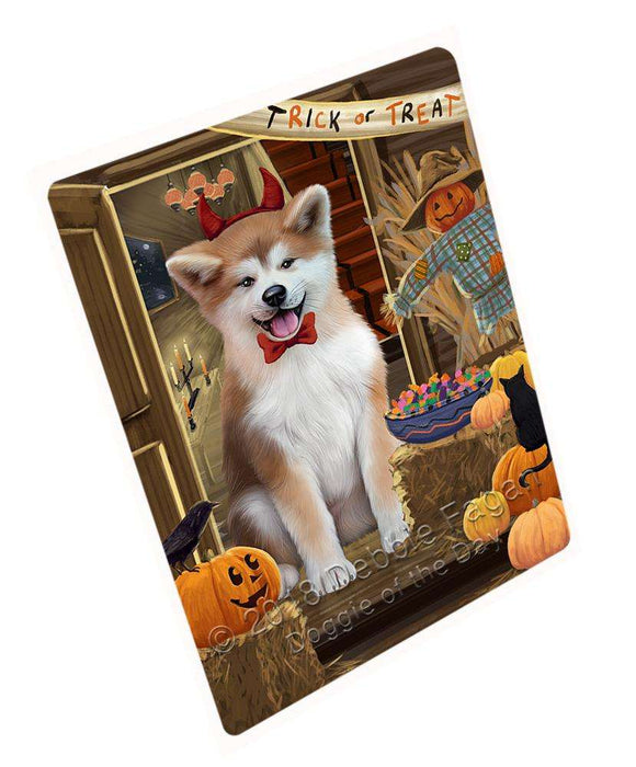 Enter at Own Risk Trick or Treat Halloween Akita Dog Cutting Board C63240