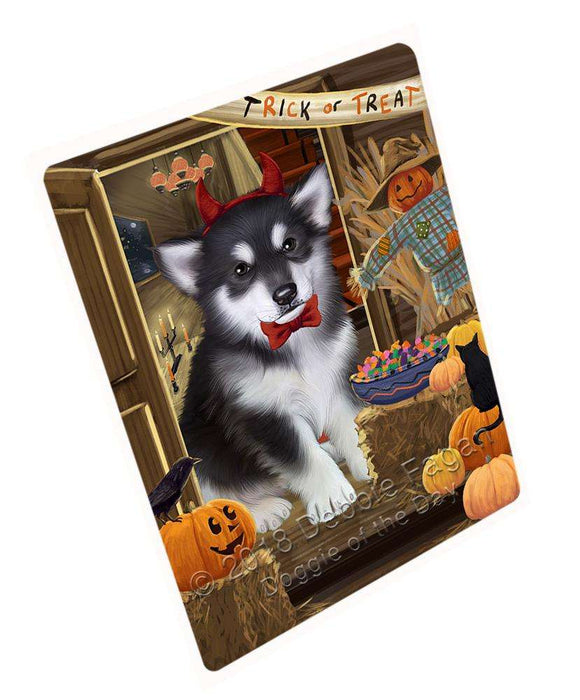 Enter at Own Risk Trick or Treat Halloween Alaskan Malamute Dog Cutting Board C63255