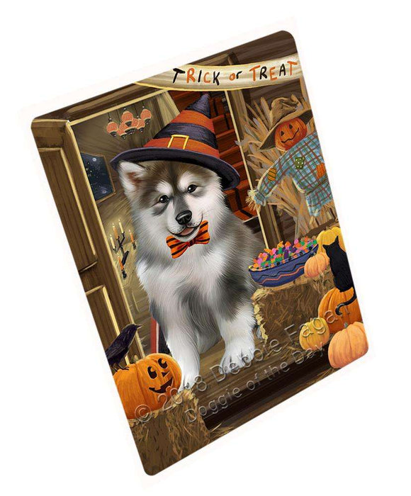 Enter at Own Risk Trick or Treat Halloween Alaskan Malamute Dog Cutting Board C63258