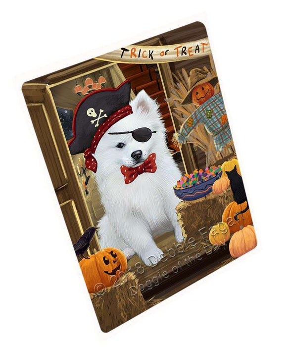 Enter at Own Risk Trick or Treat Halloween American Eskimo Dog Cutting Board C63267