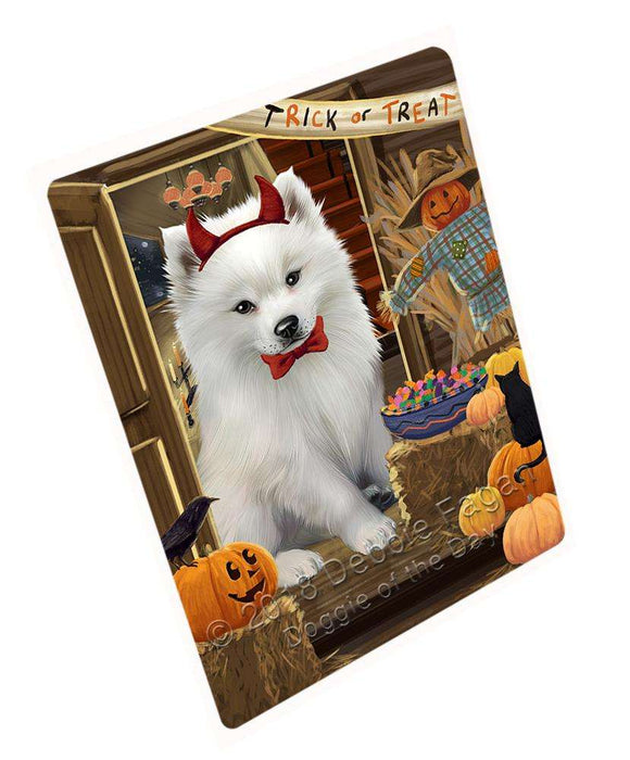 Enter at Own Risk Trick or Treat Halloween American Eskimo Dog Cutting Board C63270