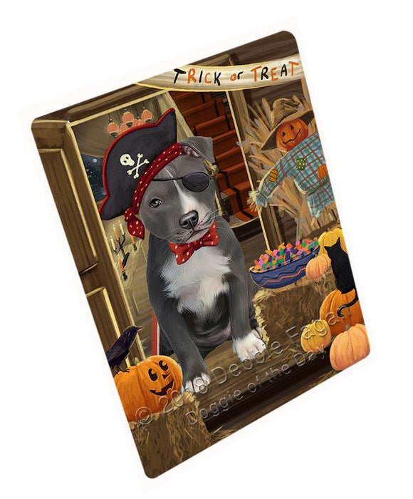Enter at Own Risk Trick or Treat Halloween American Staffordshire Terrier Dog Cutting Board C63282