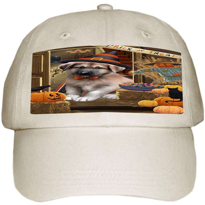 Enter at Own Risk Trick or Treat Halloween Anatolian Shepherd Dog Ball Hat Cap HAT62592