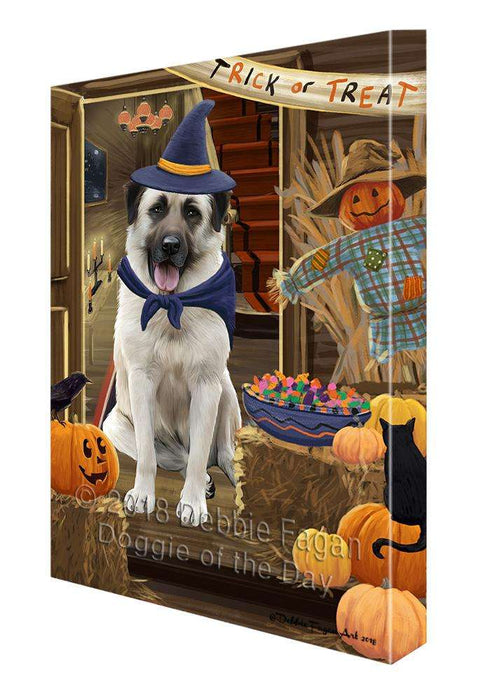 Enter at Own Risk Trick or Treat Halloween Anatolian Shepherd Dog Canvas Print Wall Art Décor CVS94391