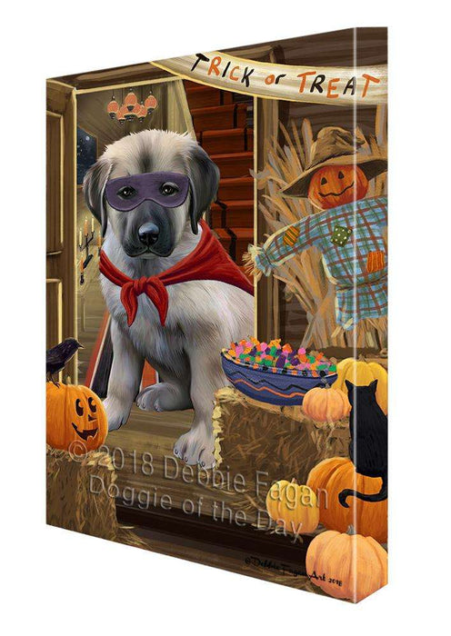Enter at Own Risk Trick or Treat Halloween Anatolian Shepherd Dog Canvas Print Wall Art Décor CVS94400