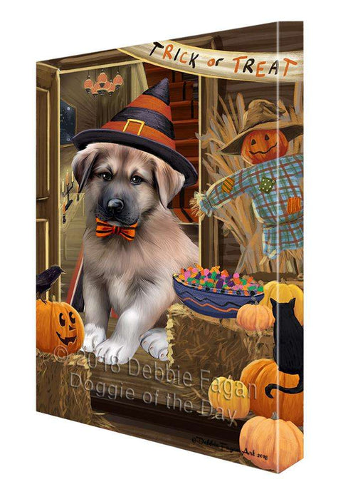 Enter at Own Risk Trick or Treat Halloween Anatolian Shepherd Dog Canvas Print Wall Art Décor CVS94427