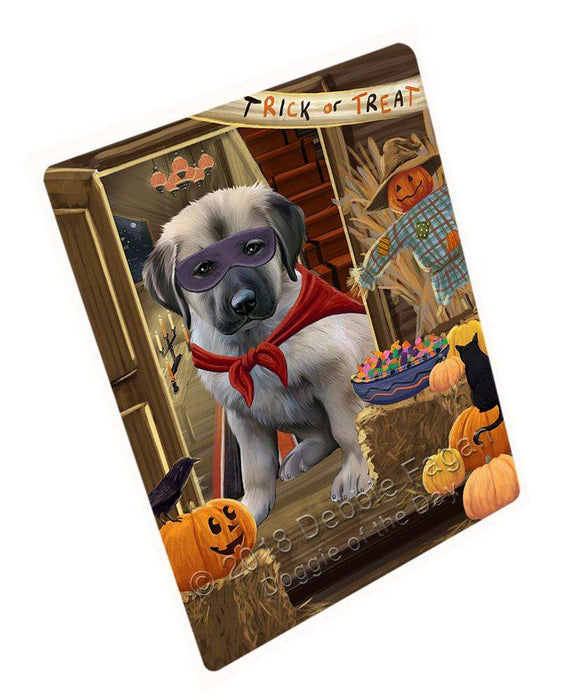 Enter at Own Risk Trick or Treat Halloween Anatolian Shepherd Dog Cutting Board C63294